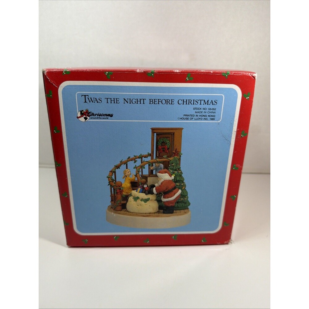 1989 Christmas Around the World “’Twas the Night Before” Musical Staircase Vtg